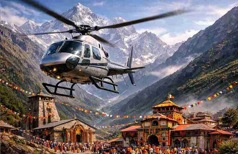 Do Dham Yatra same day by helicopter